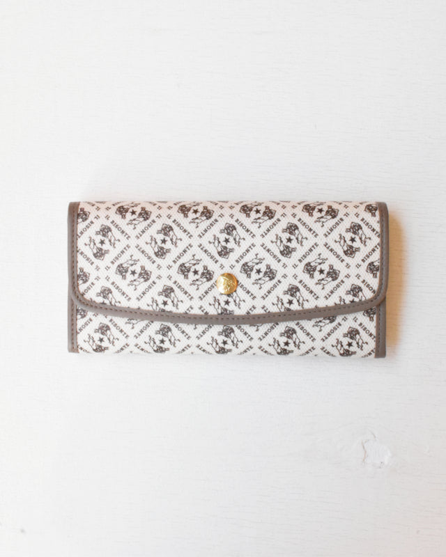 【イルビゾンテ】モノグラム プリント レザー ロングウォレット 54262305228