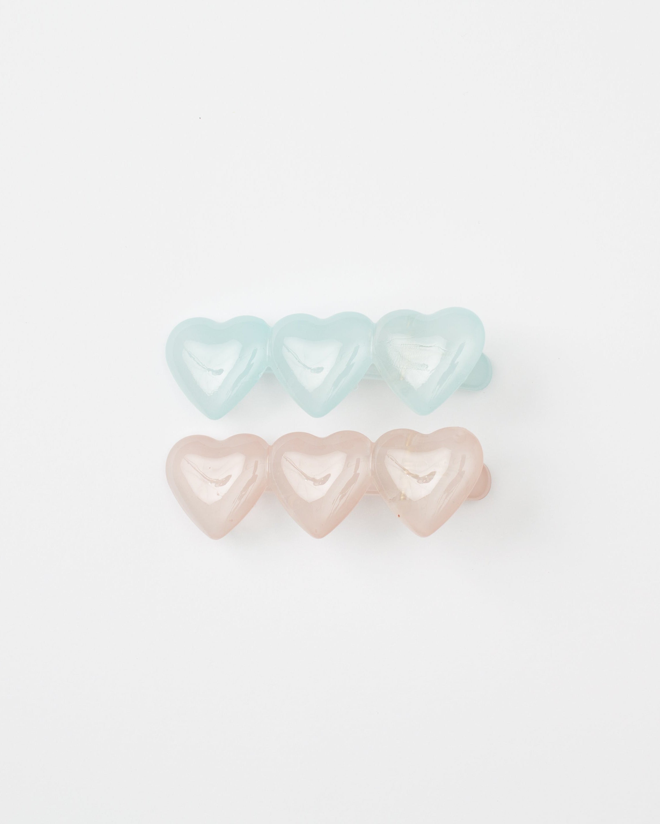 BIB MILK(ビブミルク)  /  BIBMILK FROST 3HEART CLIP 2PCS ライトピンク×ライトブルー【バーンストア】