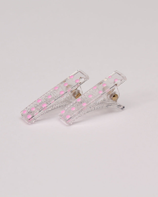 BIB MILK(ビブミルク) / FROST DOTS MINI CLIPS  2PCS クリアピンク 【バーンストア】