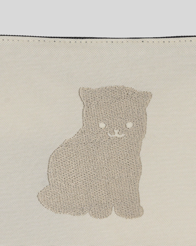 kitty bunny pony(キティーバニーポニー）/ Little Kitten Ecru Embroidery Pouch 【バーンストア】