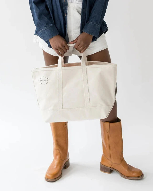 STEELE CANVAS BASKET(スチールキャンバスバスケット) / Natural Canvas Tote Bag - Small【バーンストア】