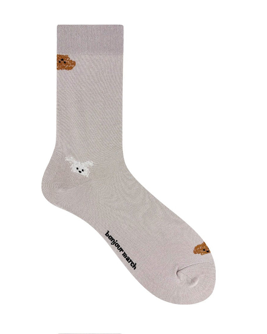 【バーンストア】Bonjour March / puppy friends socks