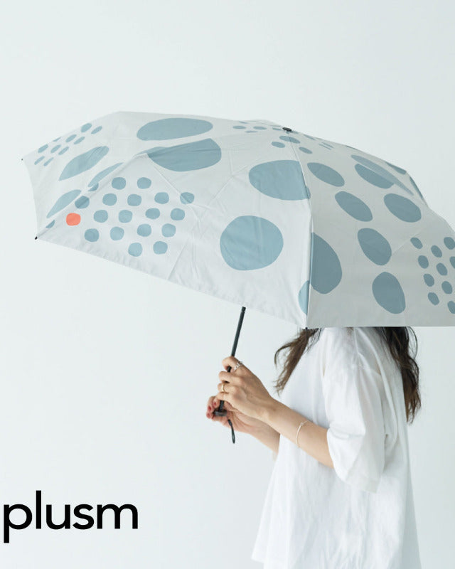 【バーンストア】 392plusm / 折りたたみ傘 PU LIGHT MINI 55cm マル Q349-03/GRAY