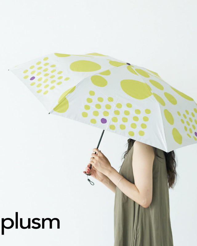 【バーンストア】 392plusm / 折り畳み傘 PU LIGHT MINI 55cm マル Q349-11 /YELLOW