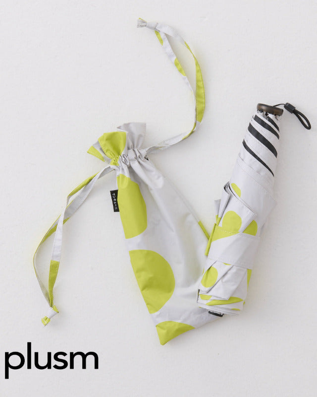 【バーンストア】 392plusm / 折り畳み傘 PU LIGHT MINI 55cm マル Q349-11 /YELLOW