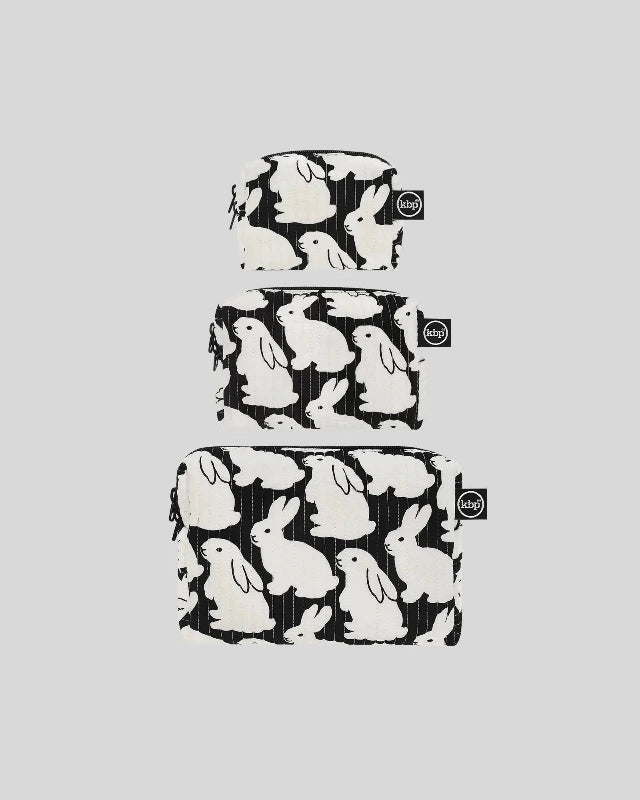 kitty bunny pony(キティーバニーポニー）/ Quilting Little Black Bunnies Box Pouch XS【バーンストア】