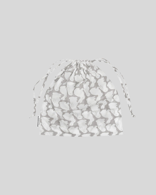 kitty bunny pony(キティーバニーポニー）/ Ripstop Little Grey Bunnies Big String Pouch【バーンストア】