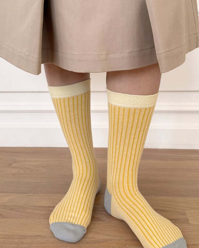 Bonjour March / Triple rib socks mellow【バーンストア】