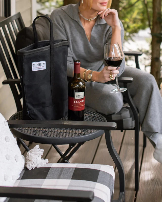 STEELE CANVAS BASKET(スチールキャンバスバスケット) / Wine Tote-Black【バーンストア】