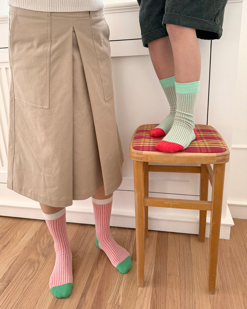 【バーンストア】Bonjour March / Triple rib socks Watermelon