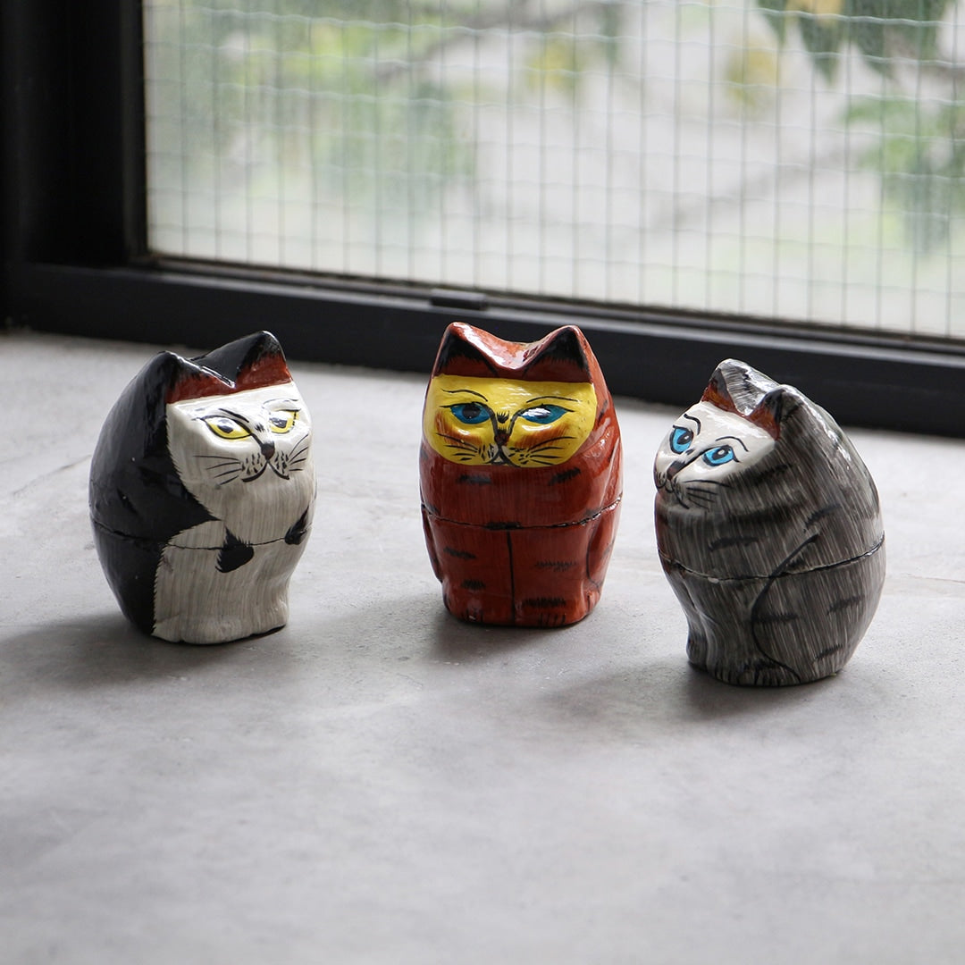 DETAIL(ディテール)/Papier Mache Standing Cat : パピエ マシェ スタンディング キャット 小物入れ 【サラダボゥル】