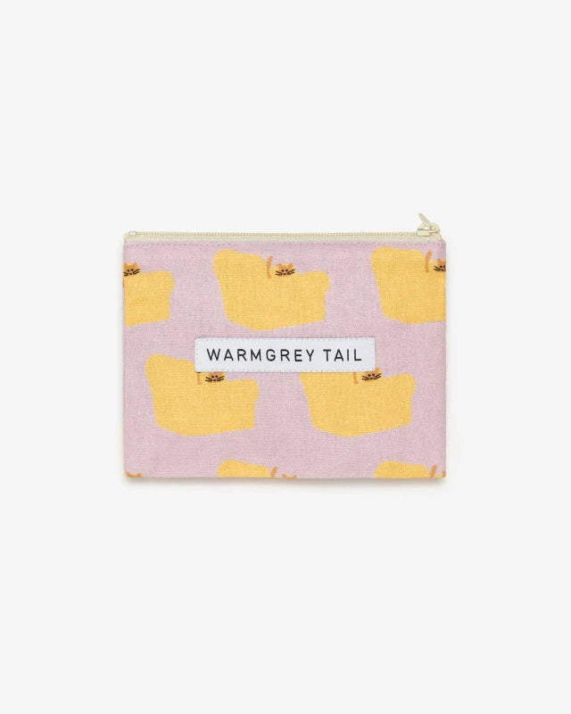 WARMGREY TAIL(ウォームグレーテール）/ ARMCHAIR FLAT POUCH - YELLOW ON PINK [S]バーンストア】