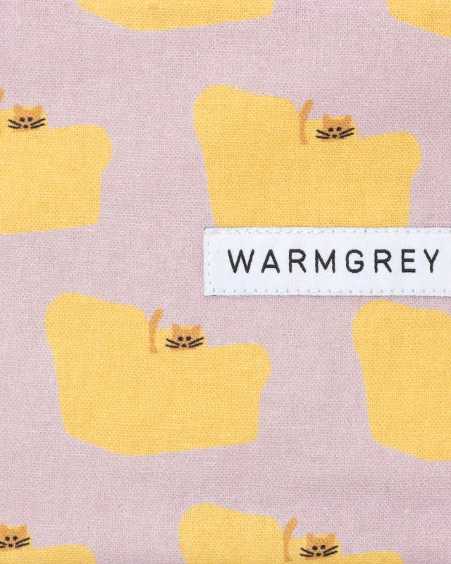 WARMGREY TAIL(ウォームグレーテール）/ ARMCHAIR FLAT POUCH - YELLOW ON PINK [S]バーンストア】