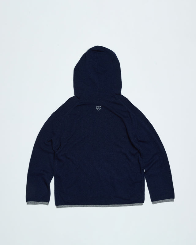【バーンストア】ooowl /    KNIT HOODIE LOVE NAVY