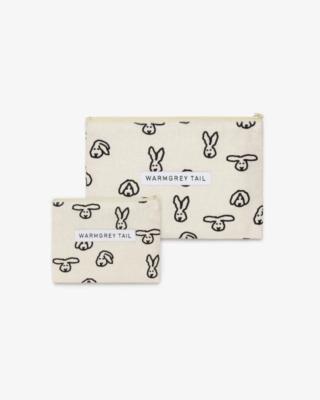 WARMGREY TAIL(ウォームグレーテール）/BUNNY BUNNY FLAT POUCH - IVORY [S]バーンストア】