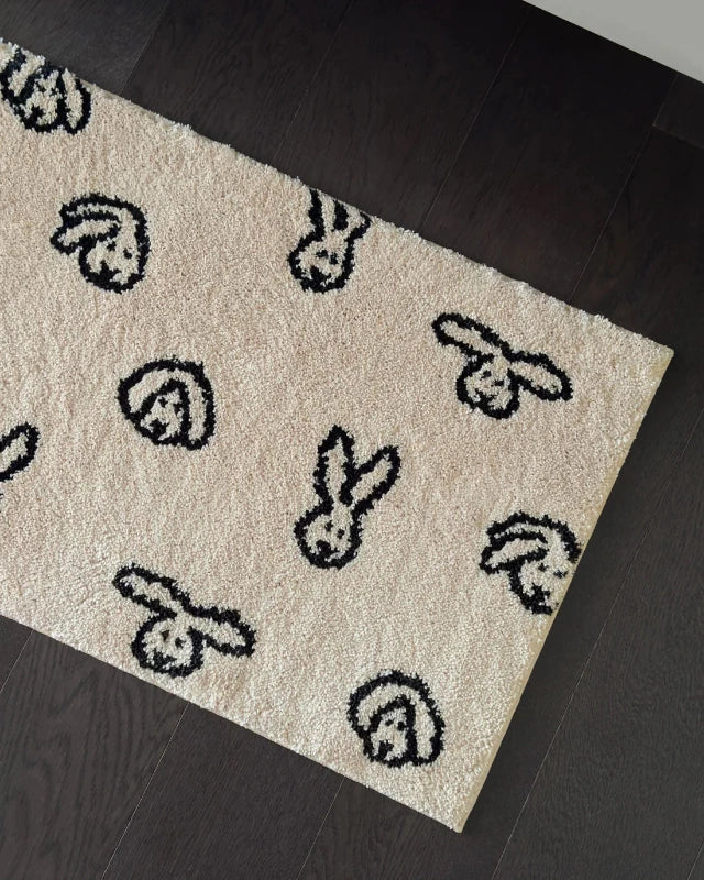 WARMGREY TAIL(ウォームグレーテール）/ BUNNY BUNNY RUG - CREAM (140x45cm)【バーンストア】