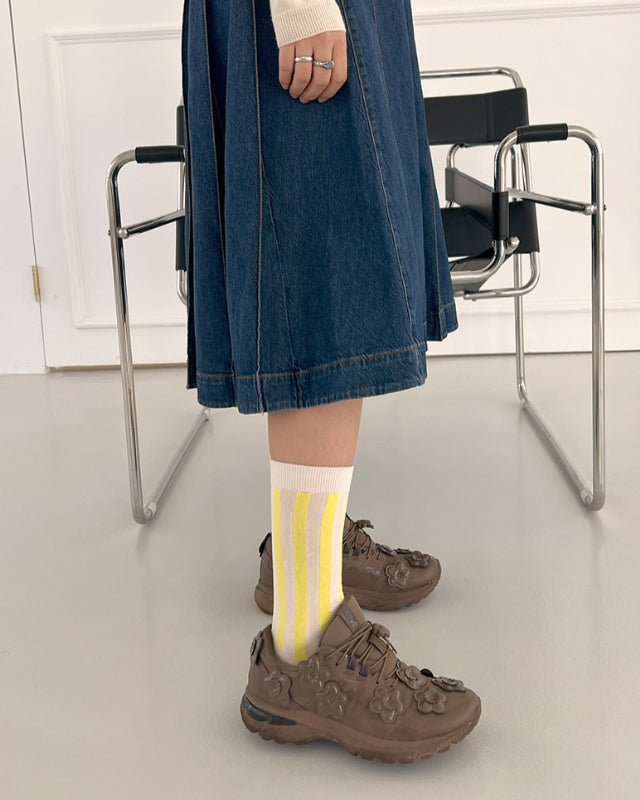 【バーンストア】Bonjour March / Spring socks Lemon