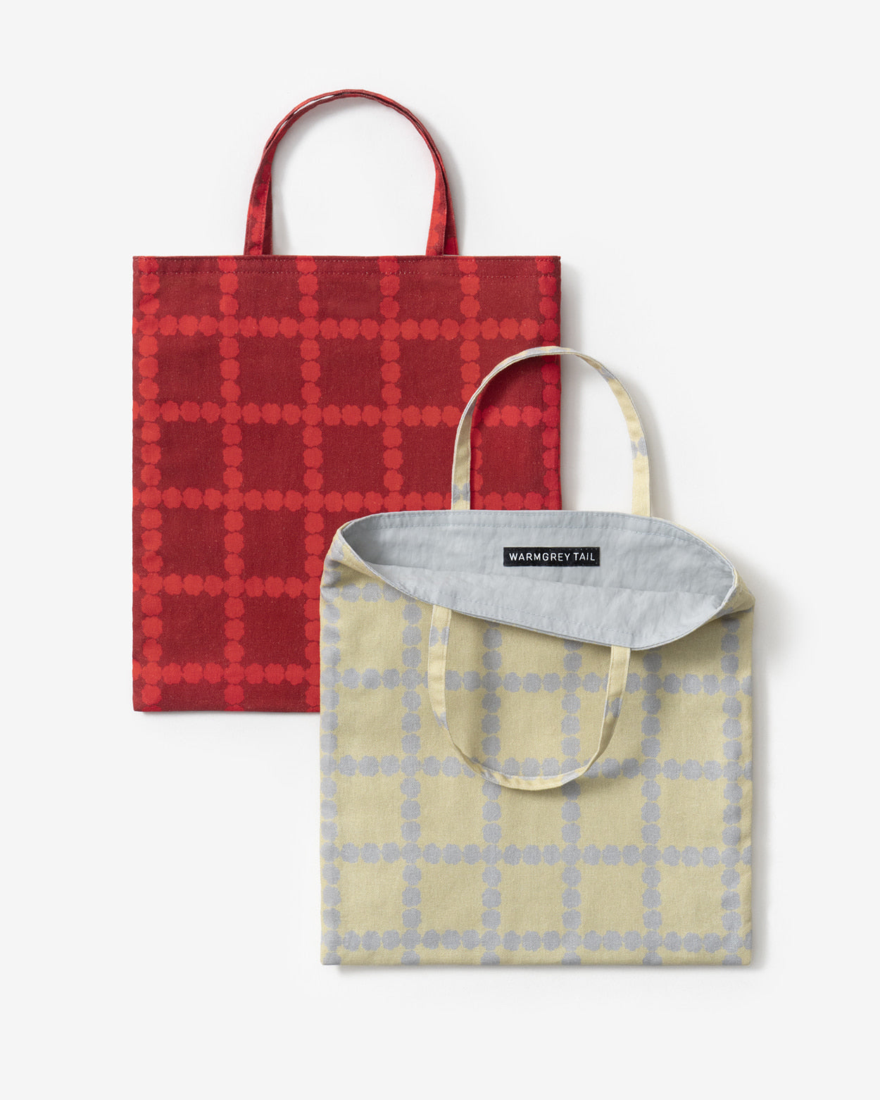 WARMGREY TAIL(ウォームグレーテール）/ BLOSSOM CHECK MINI BAG - RED【バーンストア】