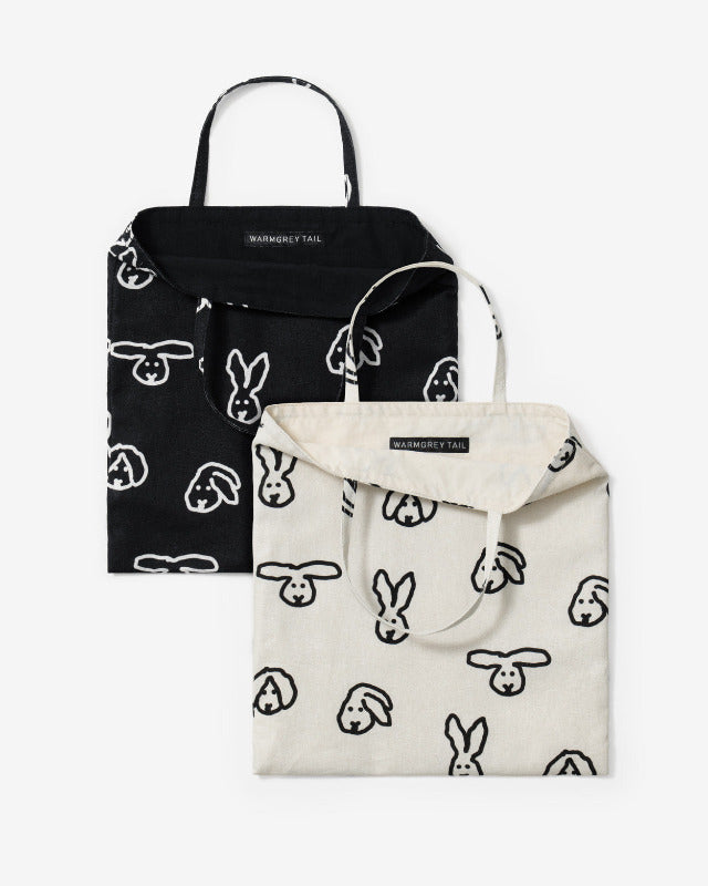 【新品未使用】WARMGREYTAIL ウォームグレーテイル　トートバッグ WARMGREY TAIL(ウォームグレーテール）/ BUNNY BUNNY MINI BAG - BLACK
