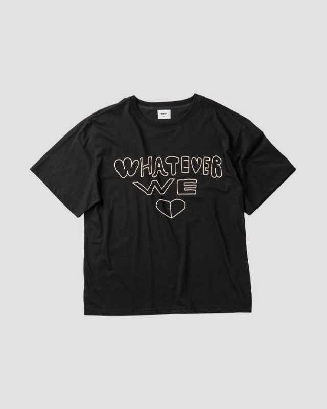 【バーンストア】ooowl /   30S T SHIRT WHATEVER WE LOVE BLACK