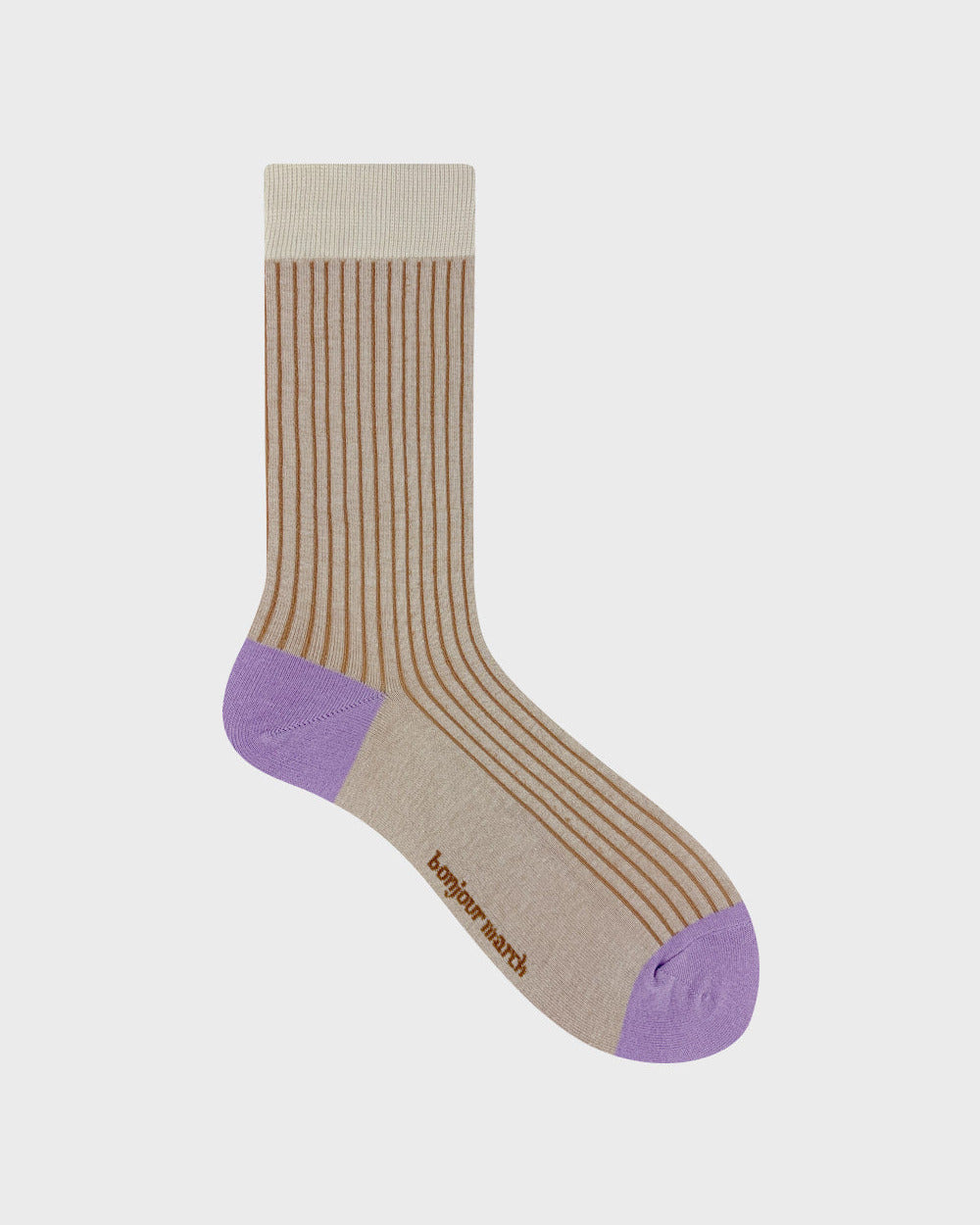 【バーンストア】Bonjour March / Triple rib socks tan