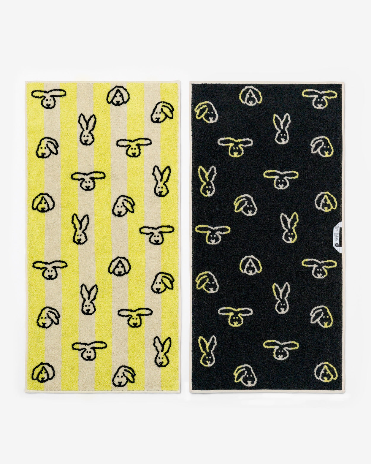 【バーンストア】WARMGREY TAIL / BUNNY BUNNY FACE TOWEL - YELLOW STRIPE
