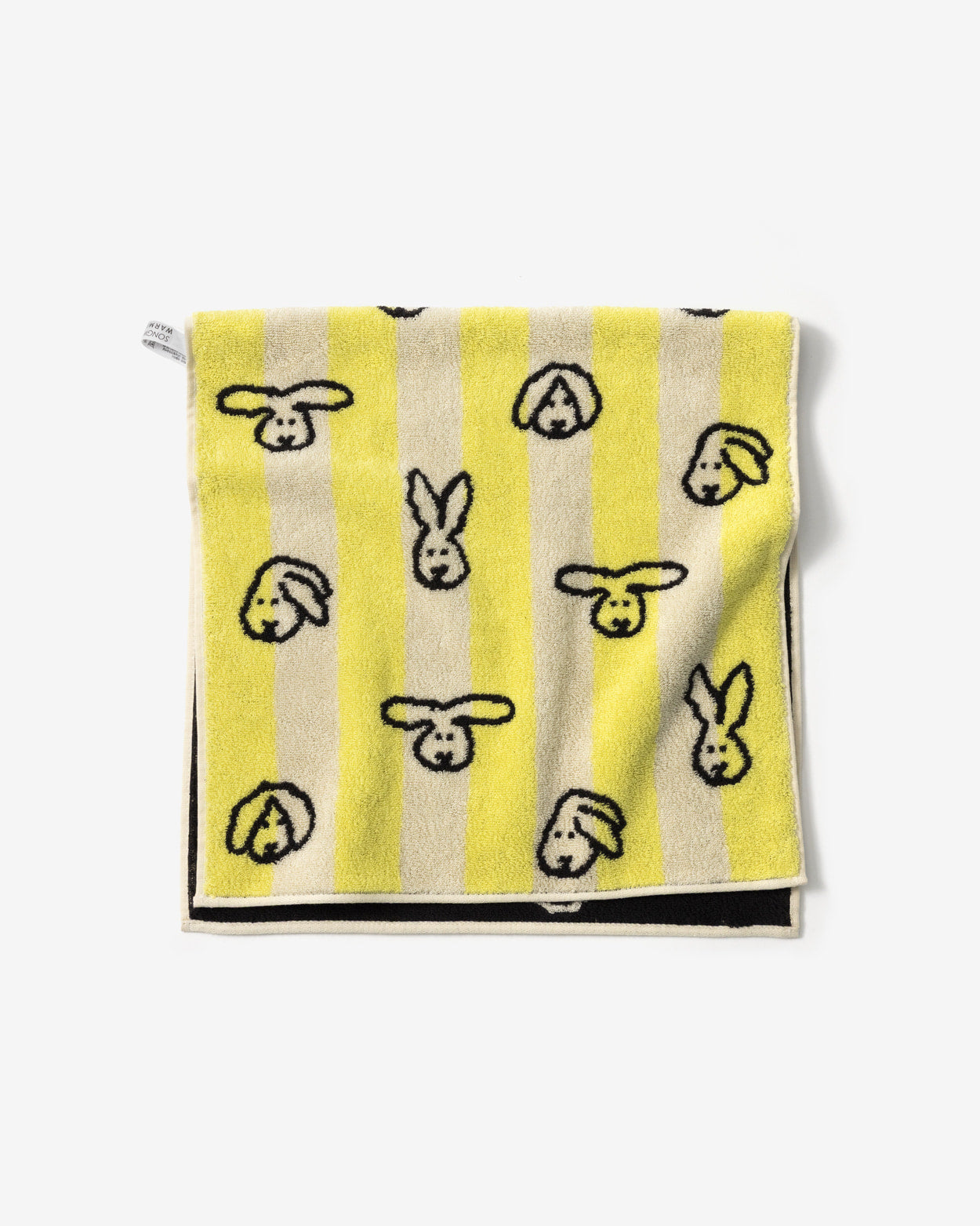 【バーンストア】WARMGREY TAIL / BUNNY BUNNY FACE TOWEL - YELLOW STRIPE