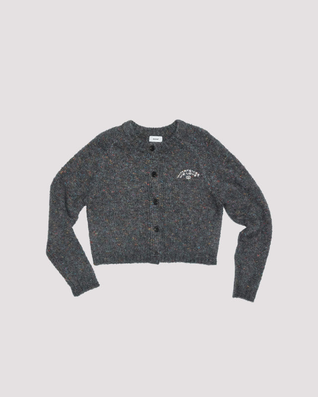 【バーンストア】ooowl /    BOUCLE KNIT CARDIGAN CHARCOAL