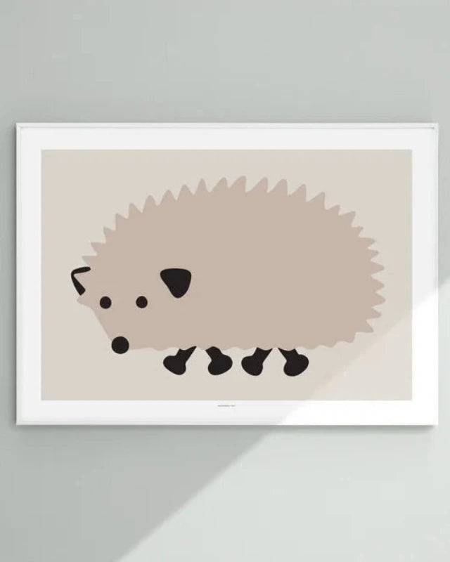 WARMGREY TAIL(ウォームグレーテール）/ HEDGEHOG POSTER　300mm x 400mm (フレーム付き) 【バーンストア】