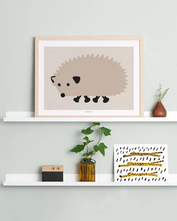 WARMGREY TAIL(ウォームグレーテール）/ HEDGEHOG POSTER　300mm x 400mm (フレーム付き) 【バーンストア】