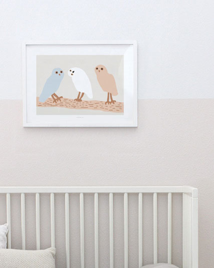 【バーンストア】WARMGREY TAIL / HELLO OWLS - LIGHT GREY POSTER 300mm x 400mm WA21337