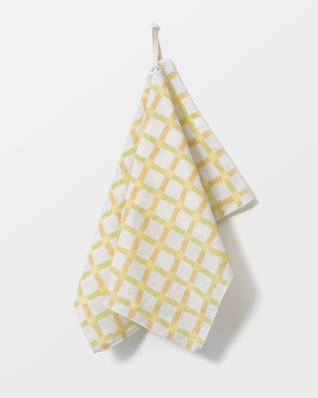 WARMGREY TAIL(ウォームグレーテール）/ DOT CHECK KITCHEN CLOTH 2 LEMON ON WARMGREY