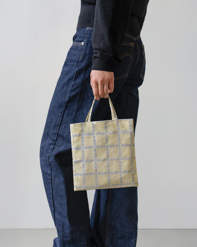 WARMGREY TAIL(ウォームグレーテール）/ BLOSSOM CHECK MINI BAG - BUTTER【バーンストア】