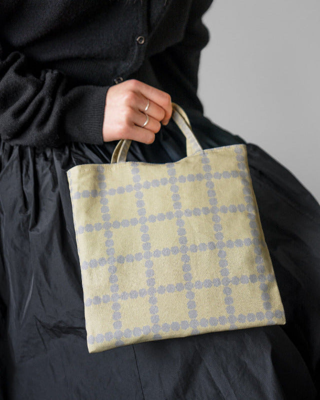 WARMGREY TAIL(ウォームグレーテール）/ BLOSSOM CHECK MINI BAG - BUTTER【バーンストア】