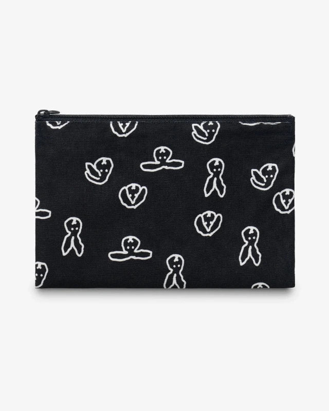 WARMGREY TAIL(ウォームグレーテール）/ BUNNY BUNNY FLAT POUCH - BLACK [S]バーンストア】