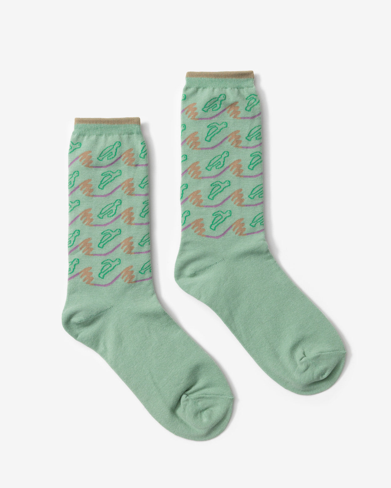 【バーンストア】WARMGREY TAIL / FLYING TURTLES SOCKS - MINT