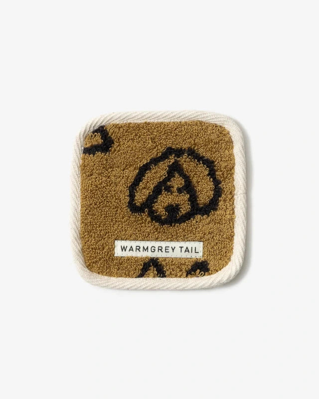 WARMGREY TAIL(ウォームグレーテール）/BUNNY BUNNY TOWEL COASTER - BROWN コースター【バーンストア】