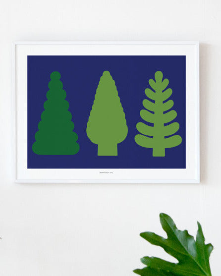 WARMGREY TAIL(ウォームグレーテール）/ TREE &TREE POSTER 300mm x 400mm (フレーム付き) 【バーンストア】